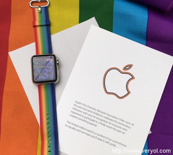 為支持同性戀 蘋果推出Apple Watch彩虹表帶(圖2) 115391bfbfd249f