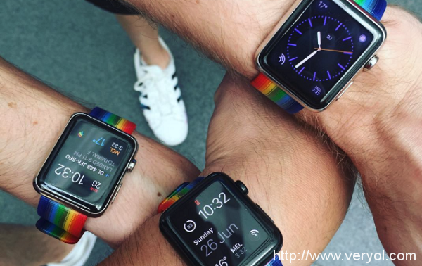 為支持同性戀 蘋果推出Apple Watch彩虹表帶(圖1) d5a5a624ebeceb5