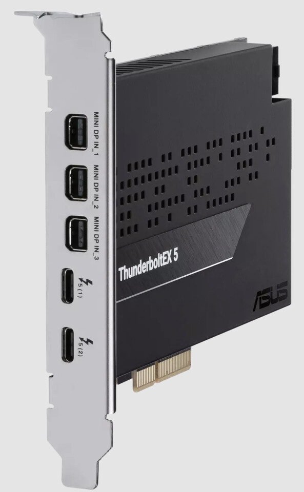 華碩雷電5擴展卡亮相！120Gb/s極速帶寬、130W快充