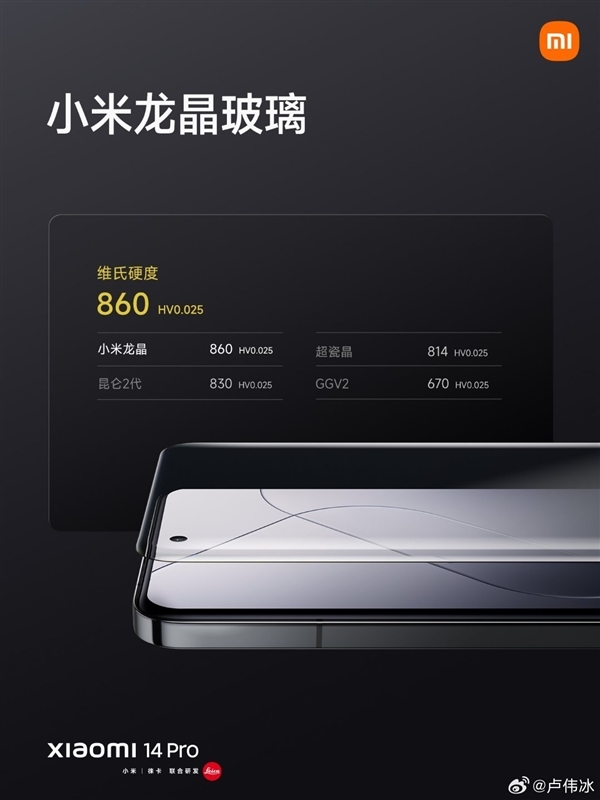 硬度超越華為昆侖2代、蘋果超晶瓷！小米申請(qǐng)“小米龍晶”商標(biāo)