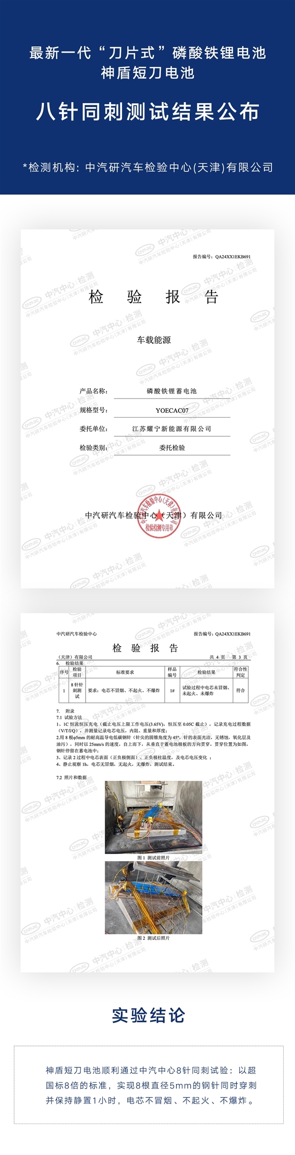 8針同刺不冒煙不起火！吉利第2萬套神盾短刀電池下線