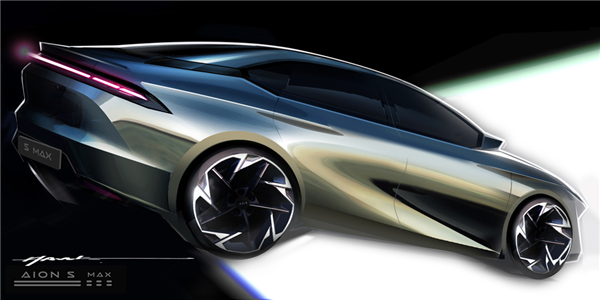 賽博未來風打造！埃安AION S Max車型設計圖曝光：10月26日上市
