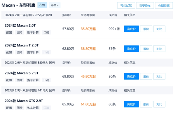 保時(shí)捷新車售價(jià)跌破40萬了