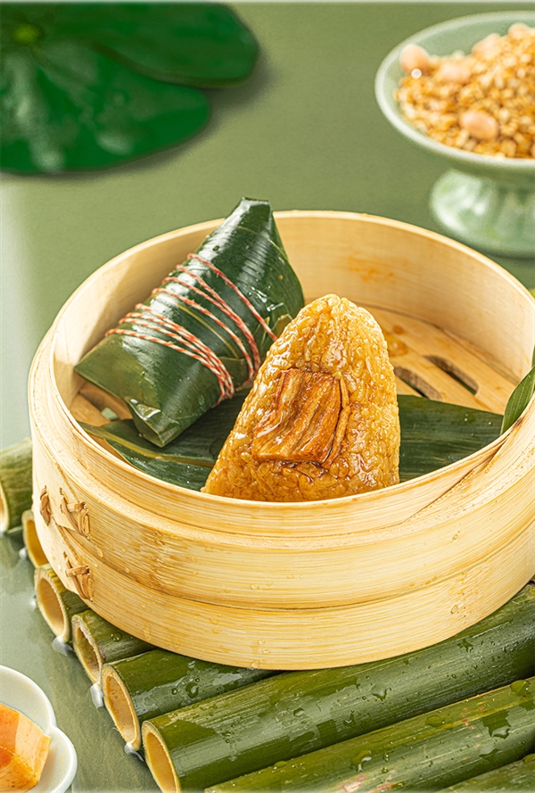 2袋600g 西安飯莊鮮肉紅棗粽子組合大促：券后到手9.68元