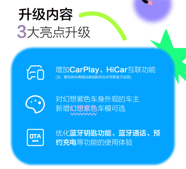 新增蘋果CarPlay、華為HiCar 東風納米01推OTA升級：但有個條件