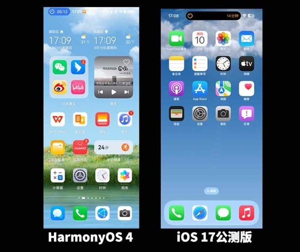 iOS 17對比鴻蒙4：誰是更智慧的手機系統？