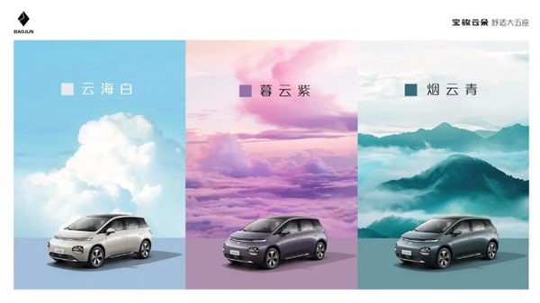 和比亞迪海豚爭場子？寶駿云朵推出3款配色 7月將上市交付