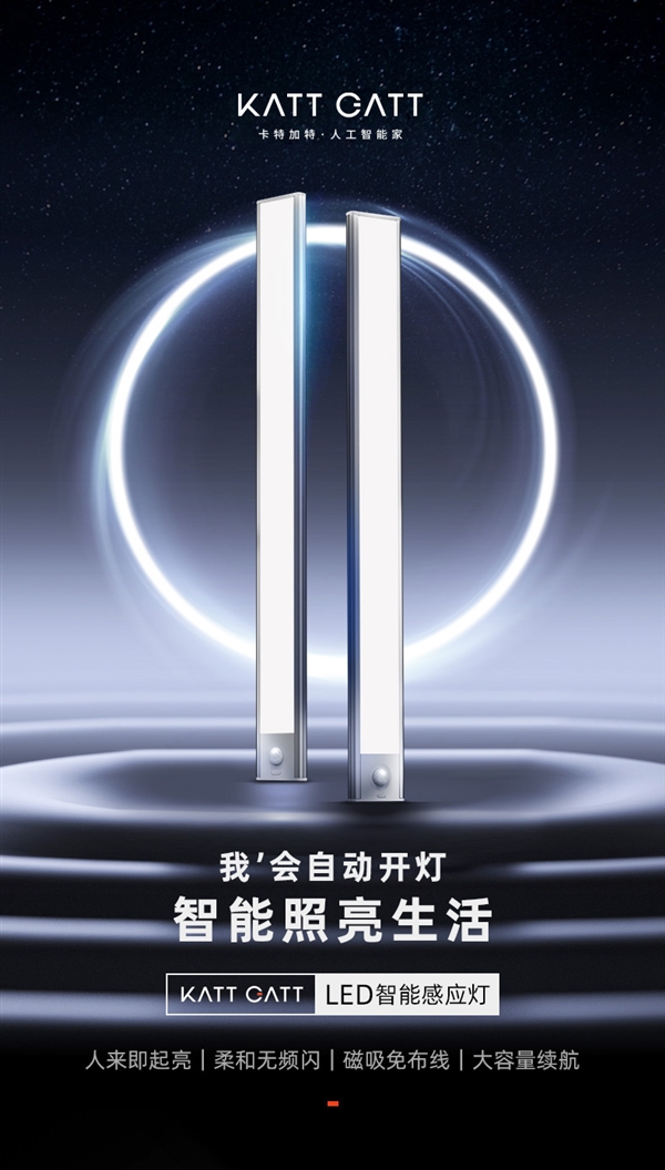 人來即亮 人走緩熄：卡特加特智能夜燈19.9元發車