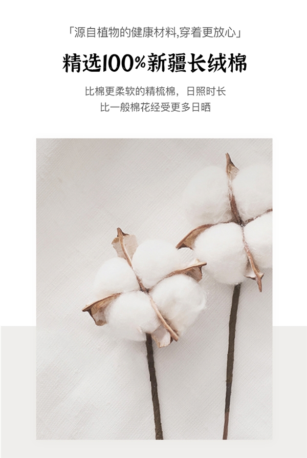 清爽透氣又柔軟！棉錦印象100%新疆長絨棉T恤大促：24.9元到手