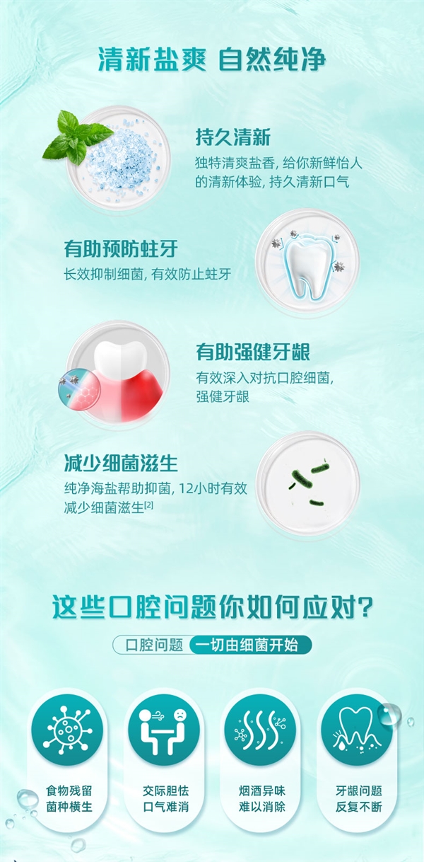 500ml僅9.9元：高露潔漱口水大促（無酒精）