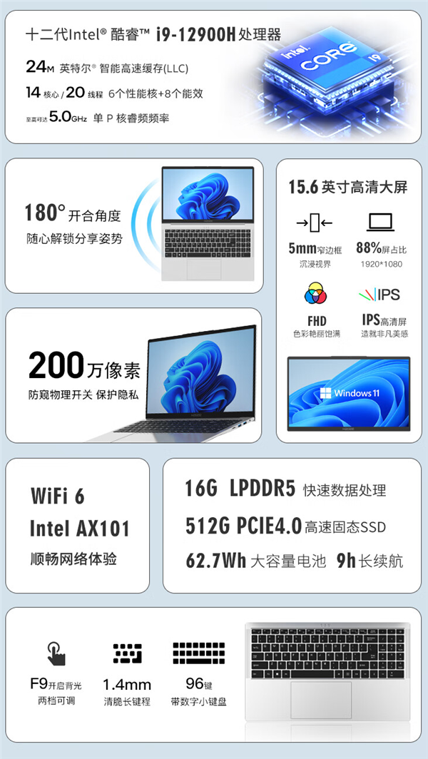 i9-12900H+16GB僅2999元！神舟優(yōu)雅X5筆記本開售