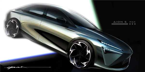 賽博未來風打造！埃安AION S Max車型設計圖曝光：10月26日上市