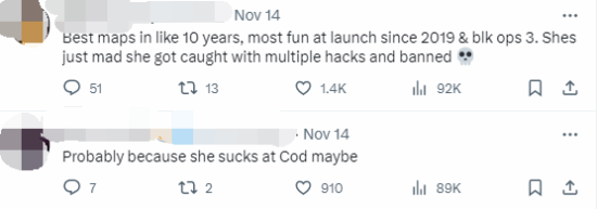 女主播批評《COD20》被網暴：誰允許你發表意見的