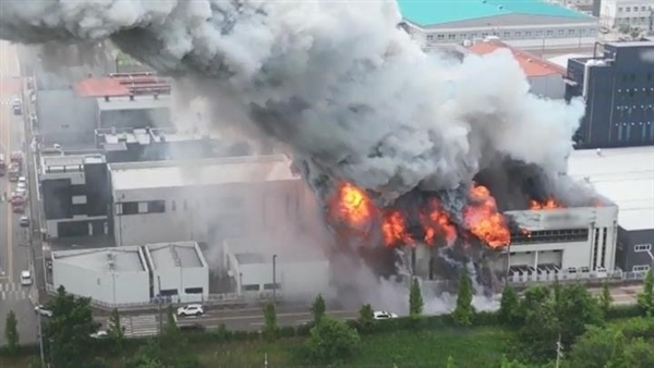 韓國一鋰電池廠發生火災：已造成約20人死亡
