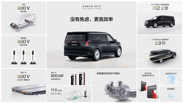 零百加速3.9秒！極氪009光輝為全球加速最快的MPV
