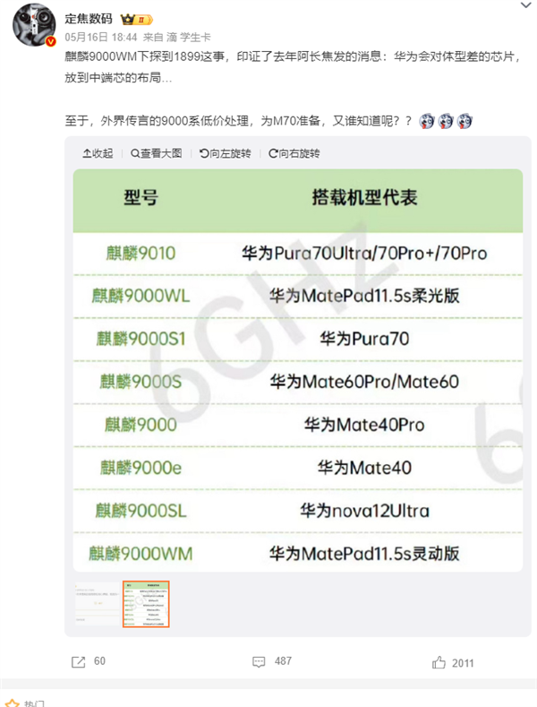 2099元起！華為MatePad 11.5S開售：麒麟9000系列處理器