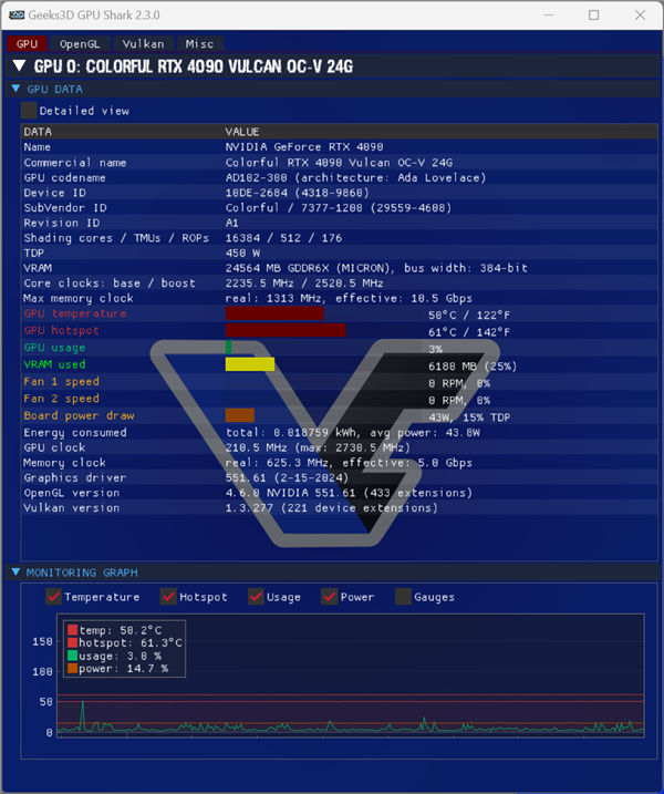 GPU Shark 2.3.0發布：新增風扇轉速條形圖 可查看顯卡消耗電量