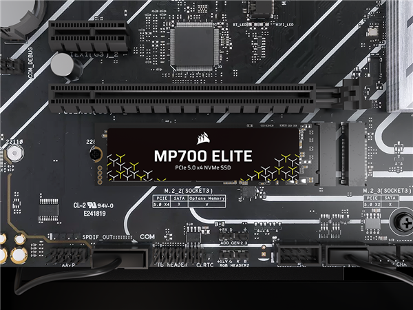 海盜船發布MP700 Elite PCIe 5.0 SSD：最高只能跑10GB/s