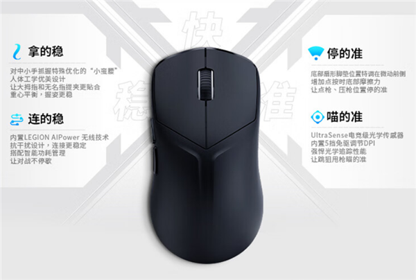 99元起 聯想拯救者M6X系列無線游戲鼠標上架：53g輕巧機身、低功耗主控