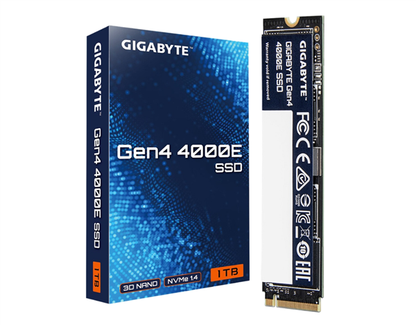技嘉推出Gen 4 4000E M.2 NVMe SSD：4000MB/s順序讀取