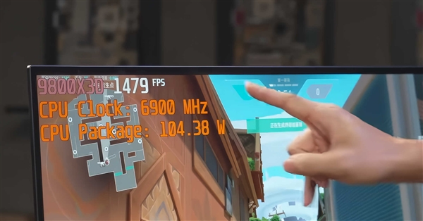 銳龍7 9800X3D超頻6.9GHz跑《CS2》：幀率驚人1479FPS