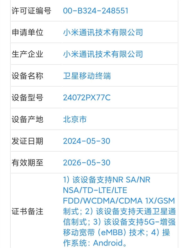 小米最強折疊屏！MIX Fold 4入網：支持衛星通信、5.5G
