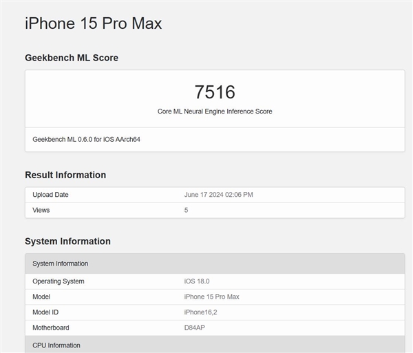 iPhone 15 Pro Max喜提iOS 18：神經網絡引擎性能提升明顯