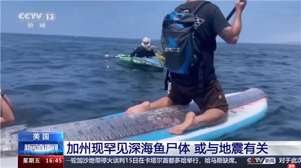 美國加州現3.6米長罕見深海魚尸體 博物雜志：跟地震有關是民間傳說