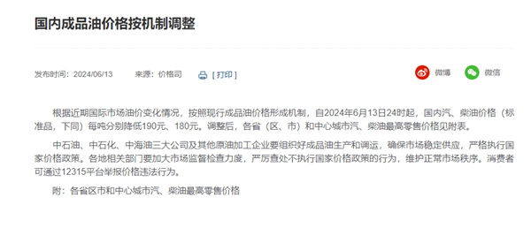 重回7元時代！今晚國內油價下調：加滿一箱少花元