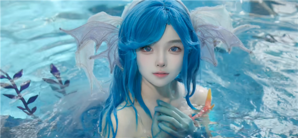 神還原：1米8蘿莉博主COS《王者榮耀》美人魚朵莉亞