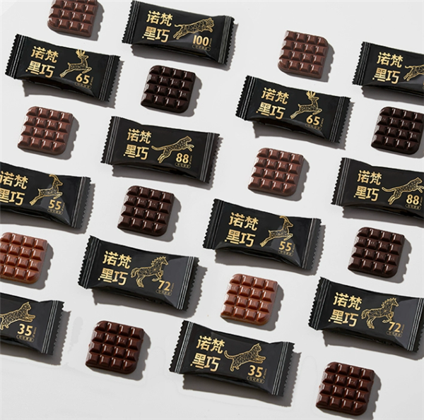 進口可可原料絲滑醇香！諾梵 55%-100%黑巧：7.4元起