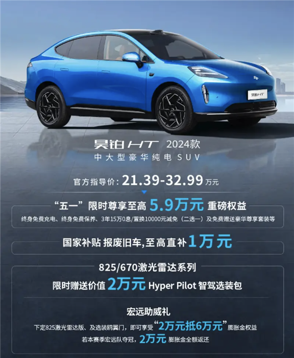 至高優惠5.9萬！廣汽昊鉑推出限時優惠購車政策 