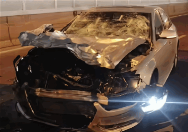 奧迪A4L高架上撞翻農用車！肇事美女司機莫名火了