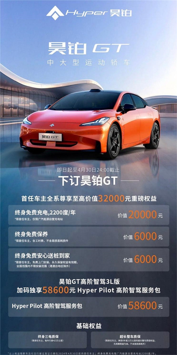 至高5.9萬！廣汽昊鉑HT/昊鉑GT發布下訂權益