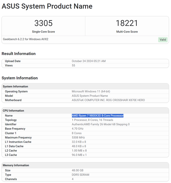 銳龍7 9800X3D頻率飆升！性能喜人 暴漲22％