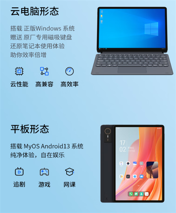 搭載紫光展銳國產芯！中興二合一5G云電腦“逍遙”系列開售：1899元起