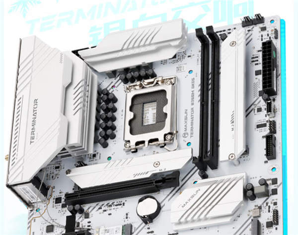 899元 銘瑄終結(jié)者B760M GKD5 ICE主板上市：銀白外觀 支持DDR5-8600