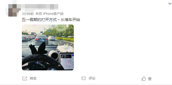 地圖都紅的發紫了！網友：低估了五一堵車的程度